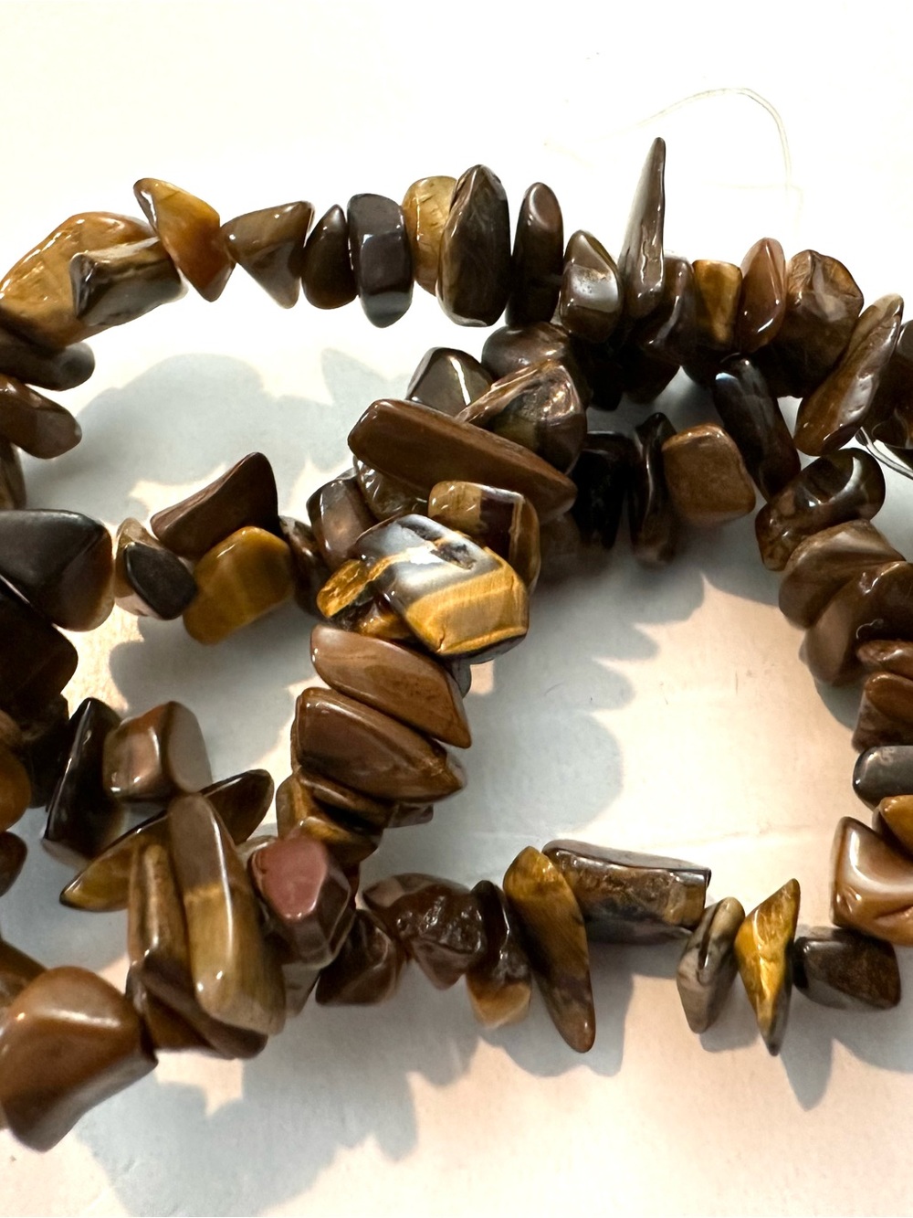 3 for $25 Artisan Tiger's Eye Chip Beads - Warm Caramel & Gold Tones